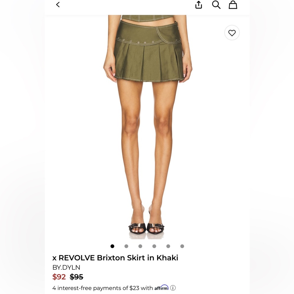REVOLVE Olive Green Brixton skirt khaki
